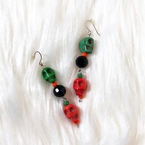 Skull's Face Drop Earring